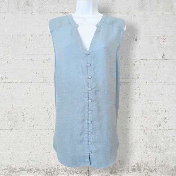 Torrid Harper Light Blue Gauze Button Front Tunic Tank Sz 0X XXL - Picture 3 of 12